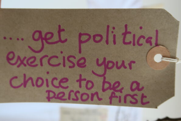 #VDTEverydayAction response: get political, exercise your choice to be a person first